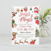 キュートなJingle & Mingleクリスマスパーティー 招待状 (スタンド正面)
