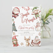 キュートなJingle & Mingleクリスマスパーティー 招待状 (スタンド正面)