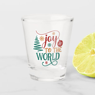 キュートな'Joy to the World' クリスマス ショットグラス
