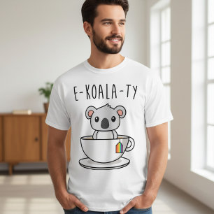 キュートなLGBTQコアラ レインボープライド 平等 Tシャツ