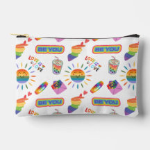 キュートなLGBTQ+ プライド アクセサリー メイクアップバッグ