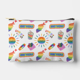 キュートなLGBTQ+ プライド アクセサリー メイクアップバッグ アクセサリーポーチ
