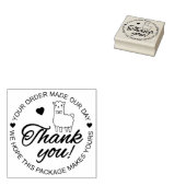 キュートなlhamaありがとう ラバースタンプ (押印)