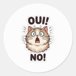 キュートなOui Nonステッカー ラウンドシール