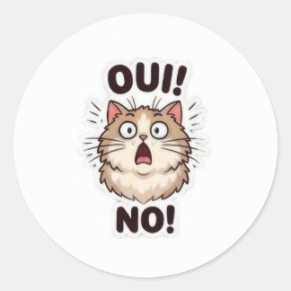 キュートなOui Nonステッカー ラウンドシール
