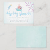 キュートなRhinoユニコーン男の赤ちゃんシャワーディスプレイシャワー エンクロージャーカード (正面/裏面)