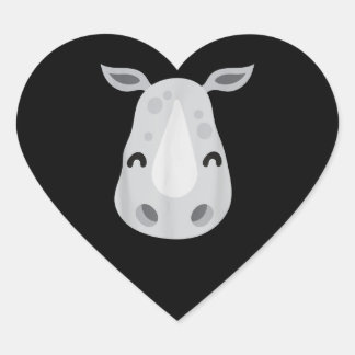 キュートなRhino動物顔DIY怠惰なハロウィーンの衣装 ハートシール