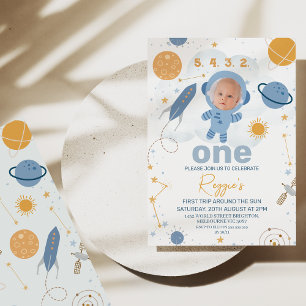 キュートのまわりにな日帰り1回目の誕生日 招待状