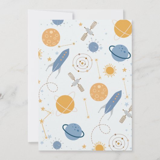 キュートのまわりにな日帰り1回目の誕生日 招待状 (裏面)