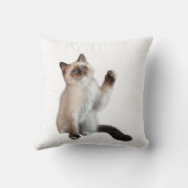 キュートはっきりしたシャム猫カスタムデコールギフトホワイト クッション (裏面)