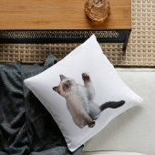 キュートはっきりしたシャム猫カスタムデコールギフトホワイト クッション