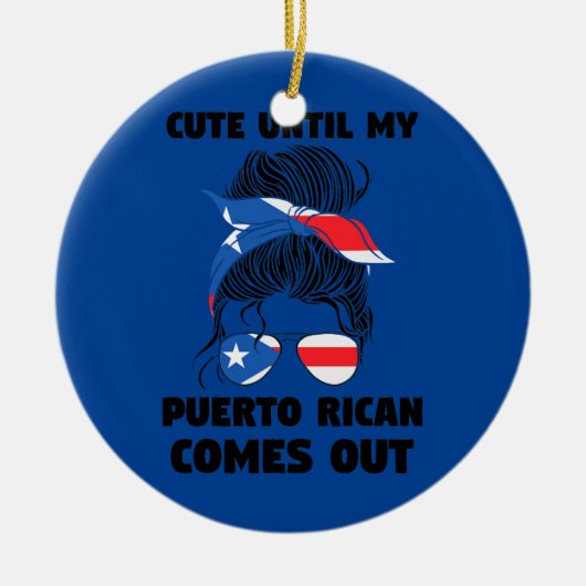 キュートまで私のプエルトの来娘プエルト セラミックオーナメント (正面)