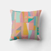 キュートよくはしゃぐカラーモダン幾何形状パターン クッション (裏面)