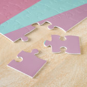 キュートよくはしゃぐカラーモダン幾何形状パターン ジグソーパズル (側面)