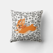 キュートよくはしゃぐコーギパピー クッション (裏面)