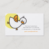 キュートよくはしゃぐベビーダッキー(アヒルちゃん)ダックリング&パステルドット 名刺 (裏面)