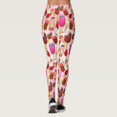 キュートアイスクリームコーンポップスチクルモノグラムスイーツ レギンス (裏面)