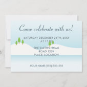 キュートアイススケートで滑るペンギンクリスマスパーティー 招待状 (裏面)