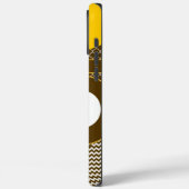 キュートアクアカラフルジグザグマスタードイエローフクロウ Case-Mate iPhoneケース (裏面 / 左)