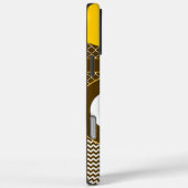 キュートアクアカラフルジグザグマスタードイエローフクロウ Case-Mate iPhoneケース (裏面 / 右)