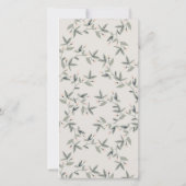 キュートアクアブルーフローラティーポットカップボアクリニューアル招待状 サンキューカード (裏面)