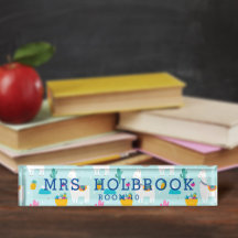 キュートアクアブルーラマパターン先生