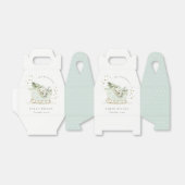 キュートアクアブルー金ゴールドウィンターズライエージ誕生日 フェイバーボックス (折り畳みなし)