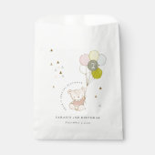 キュートアクア赤面ベアバルーンエイジ誕生日 フェイバーバッグ (正面)