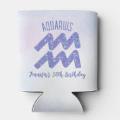 キュートアクエリアスアストロロジーサインカスタム誕生日 缶クーラー (裏面)