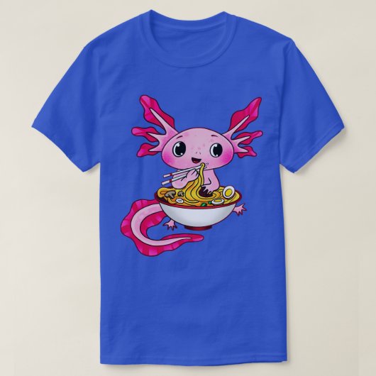 キュートアクソロテ食べ物ルのラムメン Tシャツ (デザイン正面)