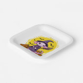 キュートアクソロトルウィッチハロウィーン ペーパープレート (傾斜あり)