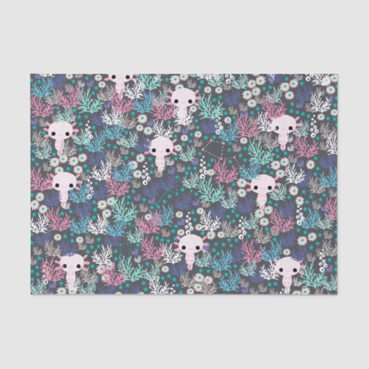 キュートアクソロトルティッシュペーパー 薄葉紙 (正面)