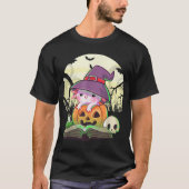 キュートアクソロトルハロウィンコスチュームパンプキンパステルゴシック Tシャツ (正面)
