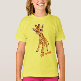 キュートアクティブベイビーアニマルコレクション キリン シトリン Tシャツ