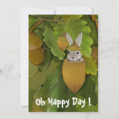 キュートアコーンベビーバニー | Acorn Tree 招待状 (裏面)