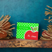 キュートアップルオンエレクトリックグリーンクローバー フォトプラーク (側面)