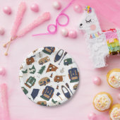 キュートアドベンチャードードルパターン紙プレート ペーパープレート (パーティー)