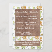 キュートアニマルディナソーア可愛らしいベビー 招待状 (裏面)