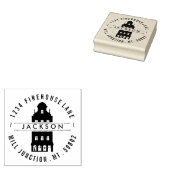 キュートアパートメント建物差出人住所スタンプ ラバースタンプ (押印)