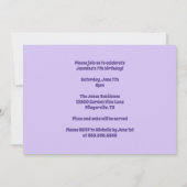 キュートアフリカンアメリカンガールズスランバーパーティー誕生日 招待状 (裏面)