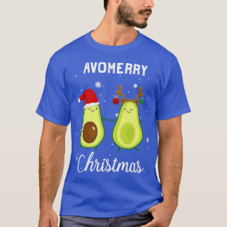 キュートアボカドクリスマスギフトアイディアおもしろいアボキリメリースト Tシャツ