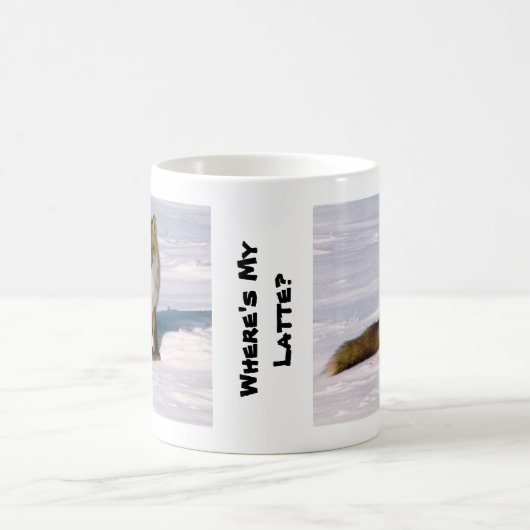 キュートアラスカレッドキツネモーニングラテコーヒーマグ コーヒーマグカップ (中央)