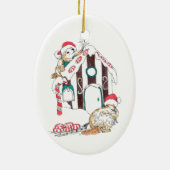 キュートアラスカワイルドライフクリスマスツリーオーバルオーナメント セラミックオーナメント (裏面)