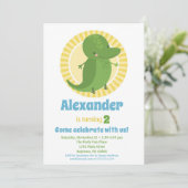 キュートアリゲータークロス誕生日招待状ボーイガール 招待状 (スタンド正面)