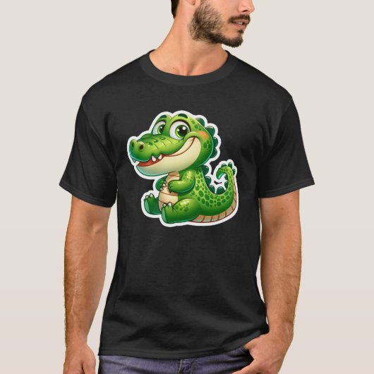 キュートアリゲーターデザイン Tシャツ (正面)