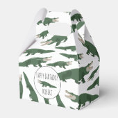 キュートアリゲーターワニ模様名前をカスタムする フェイバーボックス (裏面サイド)