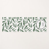 キュートアリゲーターワニ模様名前をカスタムする ヨガマット (正面(横))