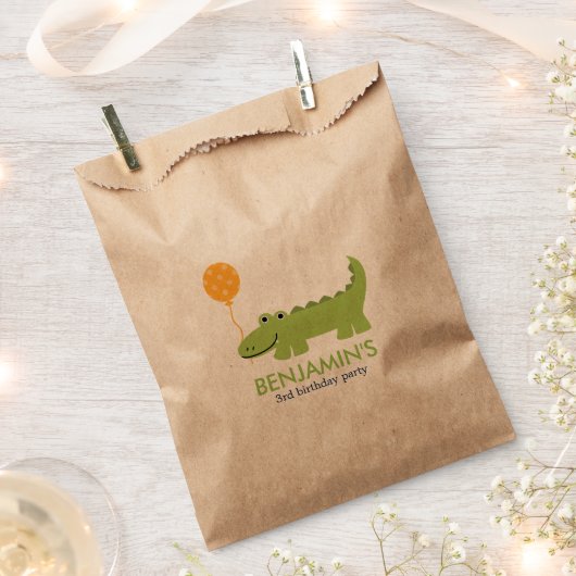キュートアリゲーター誕生日 フェイバーバッグ (クリップ留めされた状態)