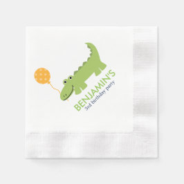 キュートアリゲーター誕生日 縁ありカクテルナプキン