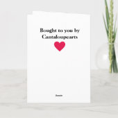 キュートアルザティアンドッグポートレートバレンタイン シーズンカード (裏面)